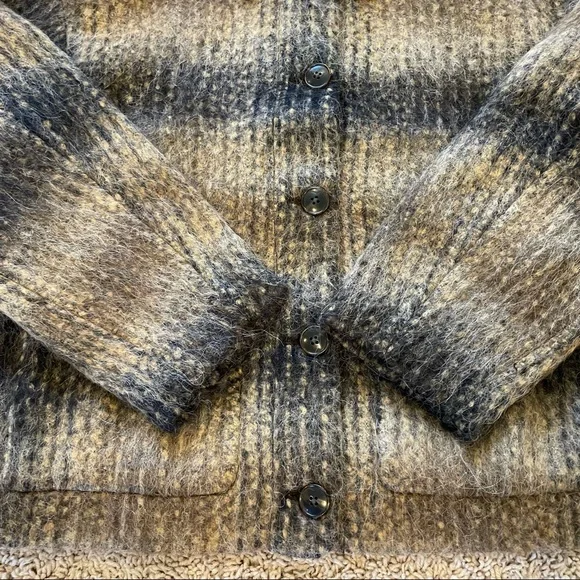 Madewell Kenwick Jacket in Plaid Brown Tan Size Medium - Picture 4 of 12